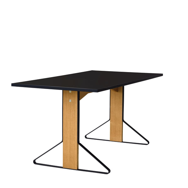 送込 Kaari Table カアリ テーブル ブラックリノリウム REB012 カアリ テーブル REB012（160 x 80）ナチュラル オーク／ブラック