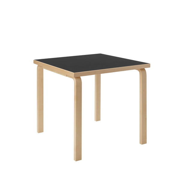 テーブル 81C（75 x 75）ブラック リノリウム – Artek Tokyo Store