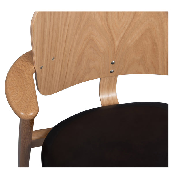 ドムス チェア ナチュラル オーク 座面 モカ レザー – Artek