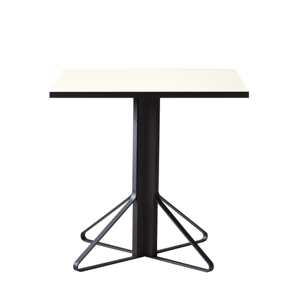 カアリ テーブルREB011（75 x 75）ブラック ラッカー オーク／ホワイト